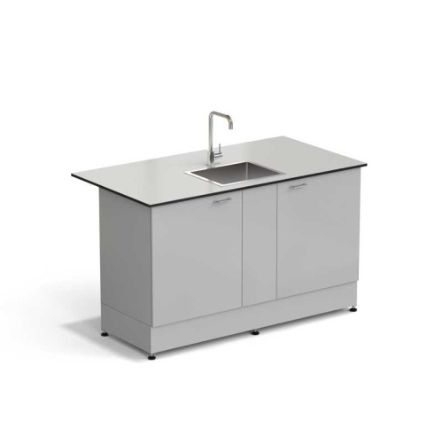 77.0075.10.08 Стол-мойка ЭКРОС 1500х800х900 мм, чаша нержавеющая сталь по центру, раб. поверхность - LABGRADE